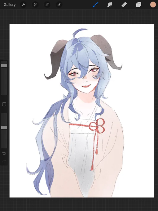 I don't remember when I drew this Ganyu 