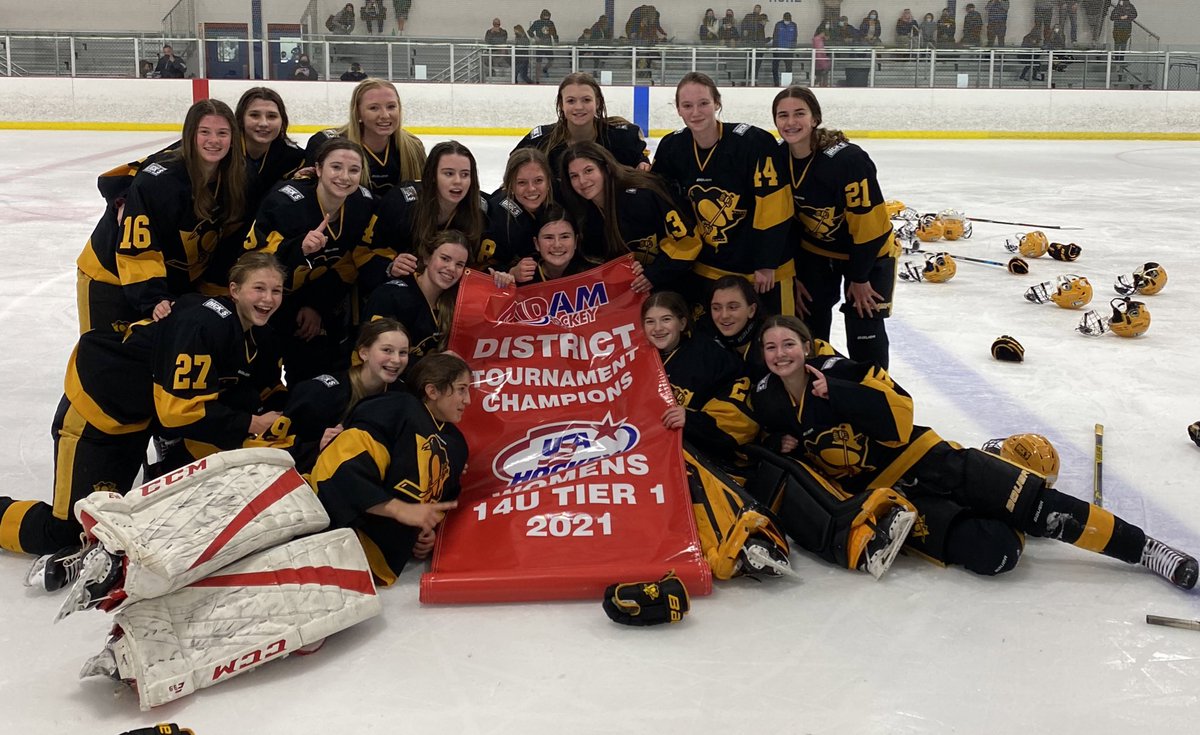 14U Girls are MidAm District Champions. Congratulations and good luck <a href="/usahockey/">USA Hockey</a> Nationals! 

#LetsGoPens