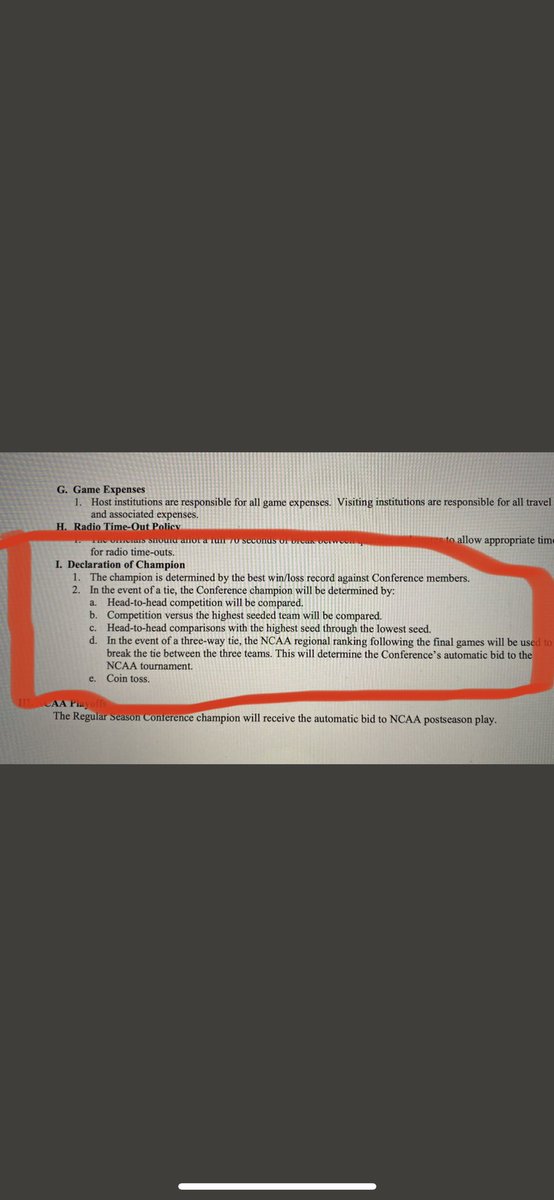 Hogi_15's tweet photo. Under “I. Declaration of Champion”
Going off of Number 1
AVERETT IS IN OUR CONFERENCE!!!!
GIVE US OUR GAME!!! #ReadTheHandbook https://t.co/HZuD5pCVVt