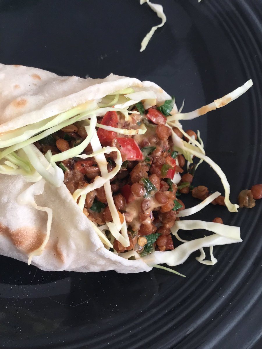 ashleyjeff13's tweet photo. Omg! These spicy lentil wraps from the new @hotforfood all day cookbook are pure deliciousness!!! Can’t wait to dive into more of the recipes!! 🔥 #veganfood #vegan https://t.co/FD47IuSz5G