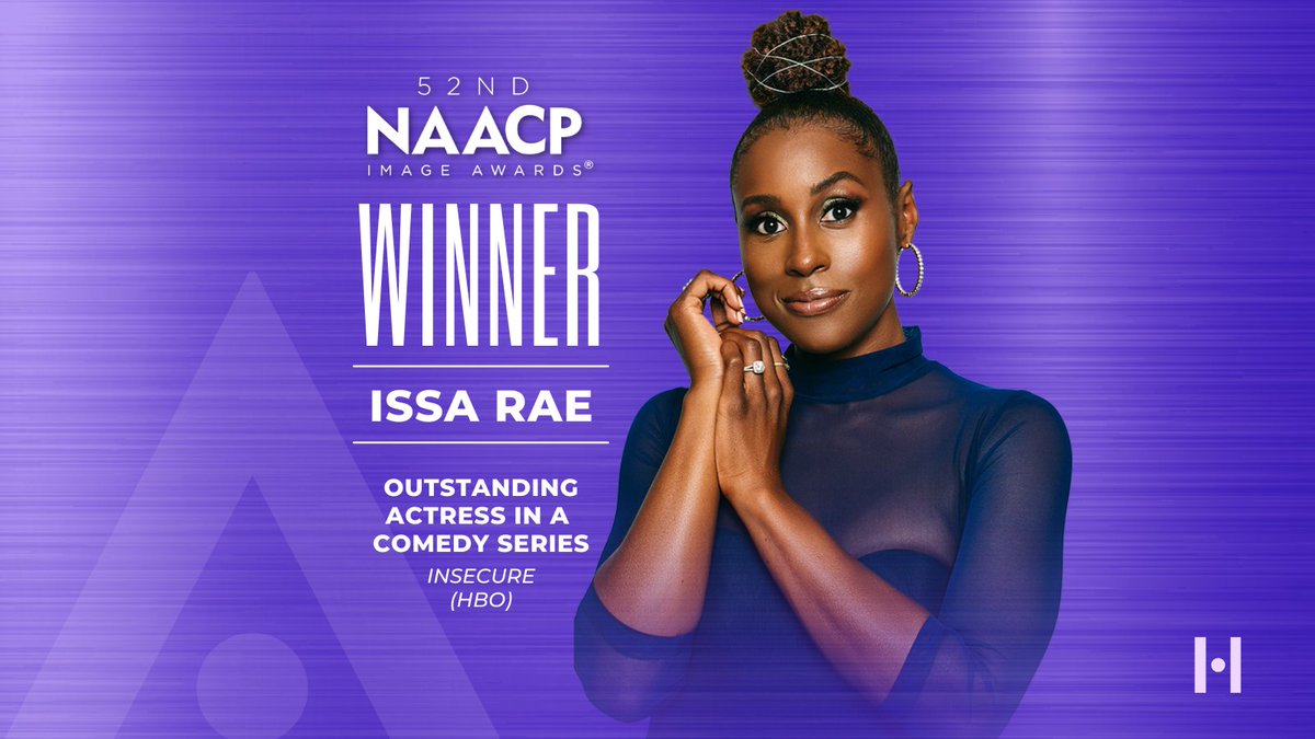 HOORAEMedia's tweet photo. CONGRATULATIONS 🎉 @IssaRae on your @naacpimageaward 'Outstanding Actress in a Comedy Series' win! https://t.co/ZATOx5m2zS