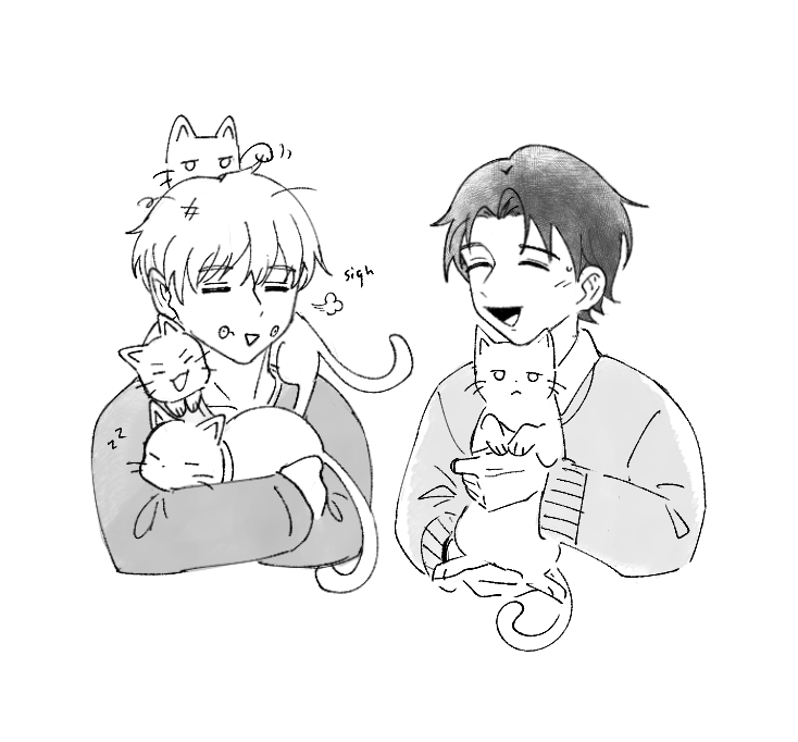 Ottoge domestic fluff where they live together with their cats doing home cafes and going on prop shop date They … - SORRY FOR THE LATE REPLY THIS IS VERY CUTE they would try to cook fancy meals for their cats https://t.co/vHaJYIj6Mt 