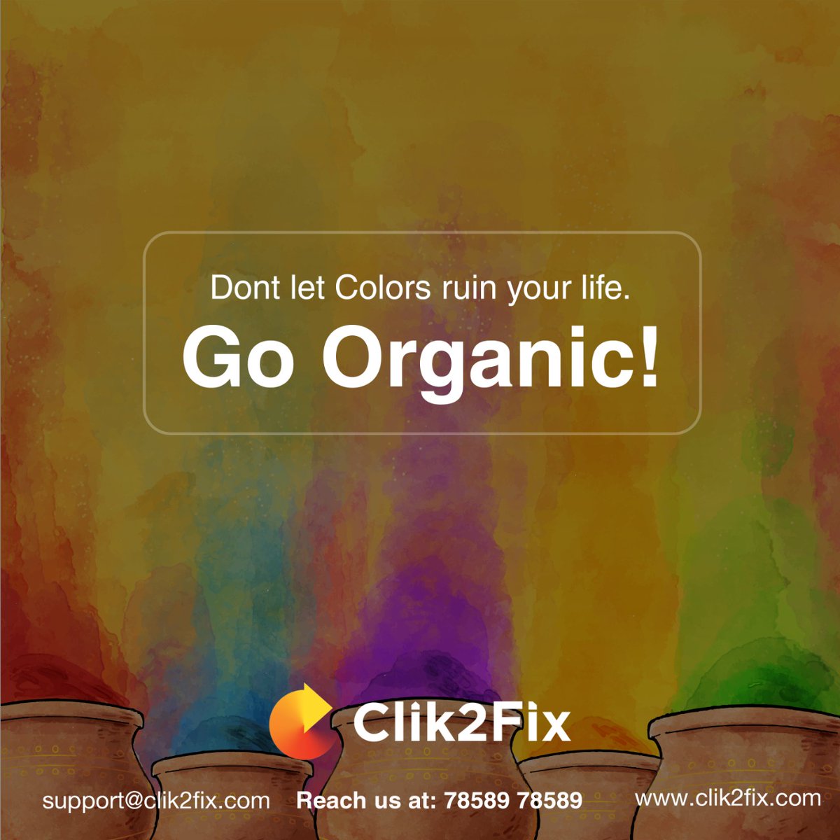 clik2fix's tweet photo. Here's wishing you a Happy Holi! https://t.co/hDx9cD6X2y