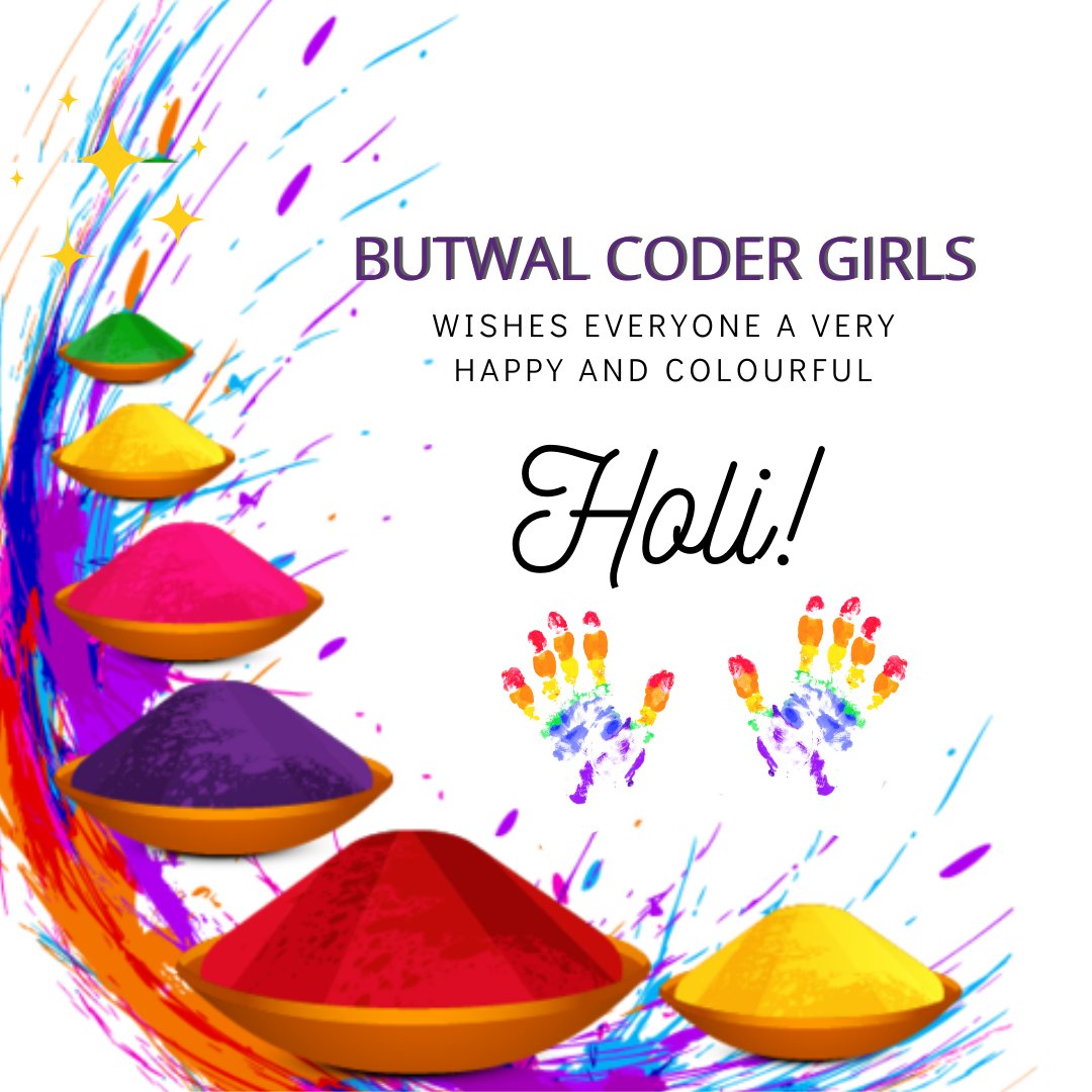 GirlsCoder's tweet image. Wishing everyone a very happy and wonderful Holi (Fagu Poornima)🤗 from the entire team of Butwal Coder Girls.

Play safely and responsibly! ♥️ 
#bcGirls
#holi2021
#stayandplaysafe💫