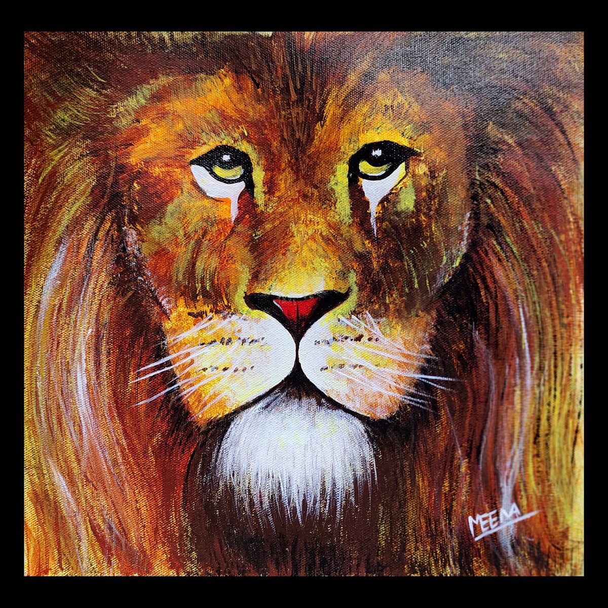 ❣️Acrylic Painting on Canvas🎨🖌️

.
.
➡️size: 11in× 11in
➡️DM for order.
.
.
➡️ #momentum_art_du 
.
.
.
.
.

#art #artist #artistsoninstagram #artwork #instadaily #instaart #paintingoftheday #paintings #lionpainting #draw #Lions