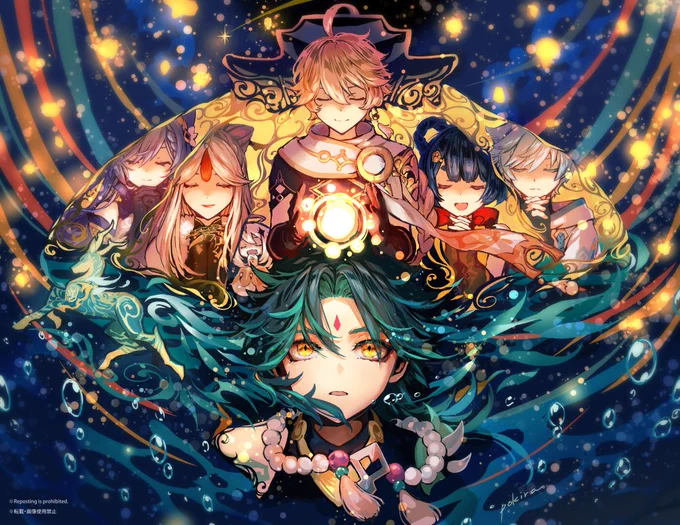 ねがいを編む

(原神ファンアートイベント【明霄灯海】投稿作品)
#原神 #原神イラスト #GenshinImpact 