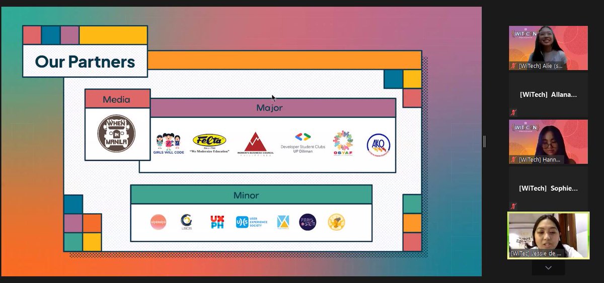 witechorg's tweet photo. WiTech would like to thank our partners for helping us make our first-ever online WiTCon possible! 💜🎁

#WiTCon2021 #RewritingTheCode https://t.co/7KoZNU7wD5