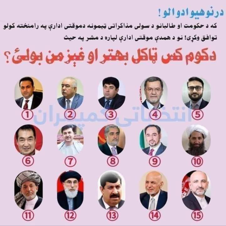 AfghanNow22's tweet photo. کــــــــوم کـــــس ټاکل بهـــــــتراو اغــــــــزمن بولئ!!!!!!
رایه ورکــــړئ ملګرو!!!!!!!
نقد و نظر
#News #Arg #Governoment https://t.co/A3nCSNE9C3