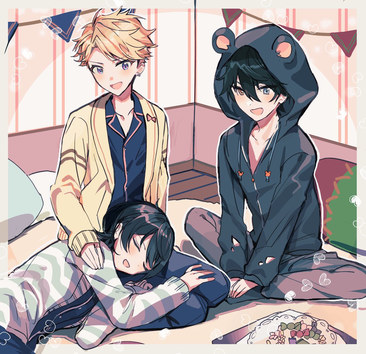 パジャマパーティーの幻覚 もちこのイラスト