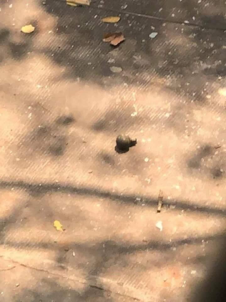 This hand grenade was used this morning in Hlaing, Yangon by Terrorists (#Myanmar security forces)

#WhatsHappeningInMyanmar #Mar28Coup #AntiFascistRevolution2021 #MilkTeaAlliance
