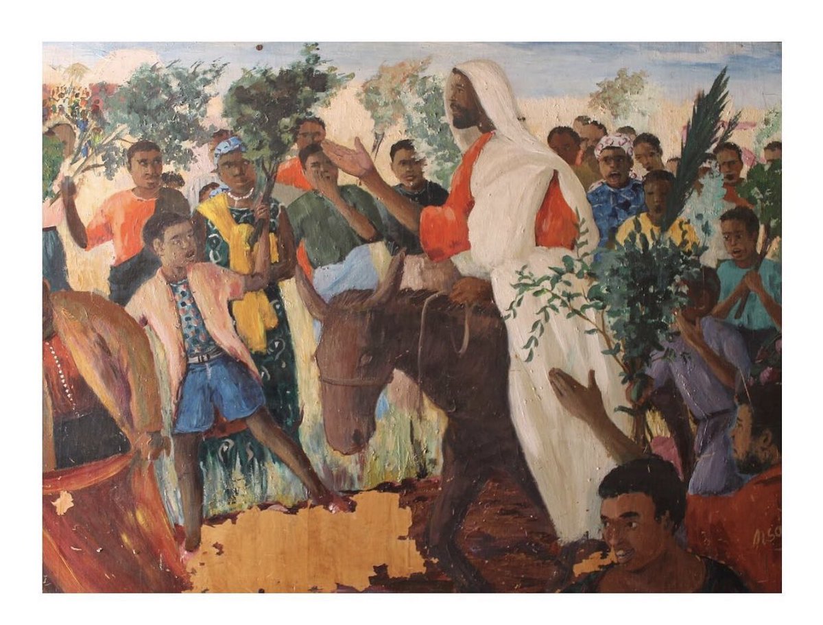 CarlosHappyNPO's tweet photo. The Humble King. Who rides a donkey on his way to die for his enemies.

The Kind Leader. Who enters our cities to serve us not to dominate us.

The Carpenter from Nazareth. Who builds a table of inclusion for all.

Let’s get off our high horses. 
And follow Jesus.

#palmsunday🌿 https://t.co/Btflu0aw4T