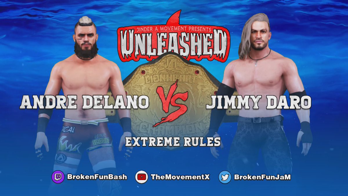 TheMovementXx's tweet photo. IT'S MAIN EVENT TIME!!!

Come check out the Extreme Rules Match for the JaM Lionheart Championship LIVE right now between Andre Delano &amp; Jimmy Daro!

#JaMUNLEASHED 

▶️🔗https://t.co/i3atHezhZR https://t.co/629KjUptkU