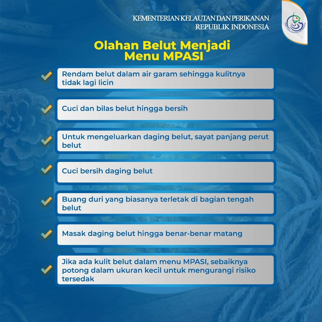 kkpgoid's tweet photo. #SahabatBahari, sudah mulai bingung olahan ikan apa yg cocok digunakan sebagai sumber MPASI utk anak? Cobain menu satu ini deh. Belut cocok dikonsumsi untuk semua kalangan, termasuk untuk bayi. Yuk para bunda boleh dicoba untuk sarapan paginya!
#KKPGOID #KKPRBEBOUND #RBKKPHEBAT https://t.co/eYZyjfiRd3