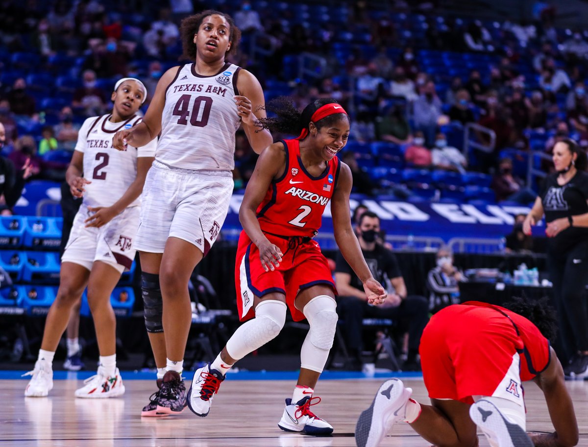 AZATHLETICS's tweet photo. 🚨FOR THE FIRST TIME IN SCHOOL HISTORY, ARIZONA WOMEN'S BASKETBALL IS HEADING TO THE ELITE EIGHT🚨

74-59 over Texas A&amp;M!

#BearDown | #Elite8 https://t.co/w6iFQVoeOh