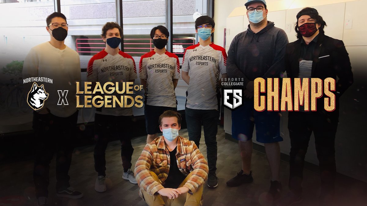 NU_ClubEsports's tweet photo. 🏆 CHAMPIONS 🏆

The [3] #HowlinHuskies are your 2021 @ESC_Conference champions in League of Legends after defeating [1] Buffalo, 2-1, on Saturday afternoon.

NU is headed to the 32-team national championship field❗️

💻 | https://t.co/m0wbbrCPFp https://t.co/SdyQ59OghJ