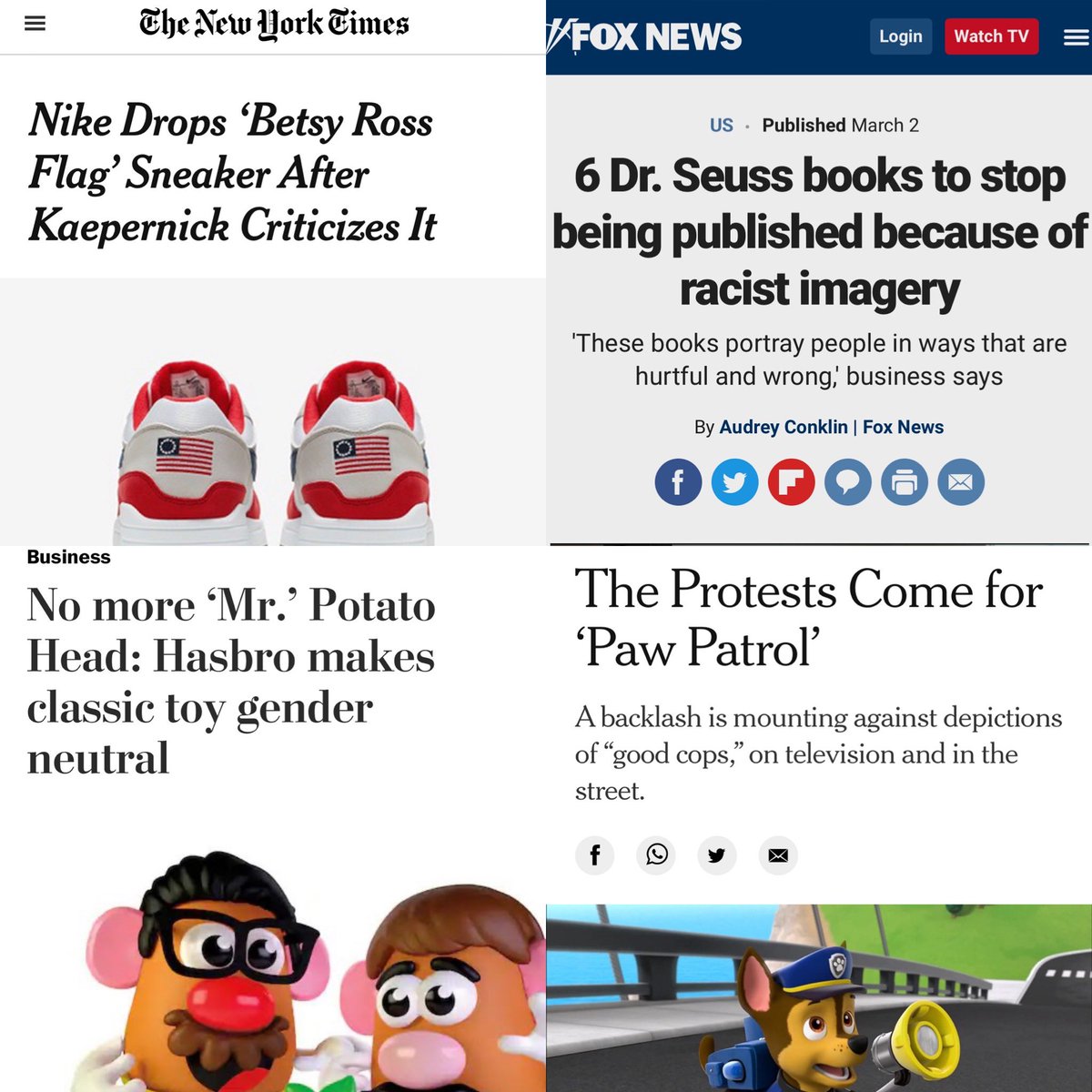 On the left: What popular culture now celebrates as totally appropriate

On the right: Things popular culture has deemed offensive, racist or bigoted.

Nations fall when their culture turns to hedonism &amp; evil. We must fix our culture to fix our nation or else our nation falls.