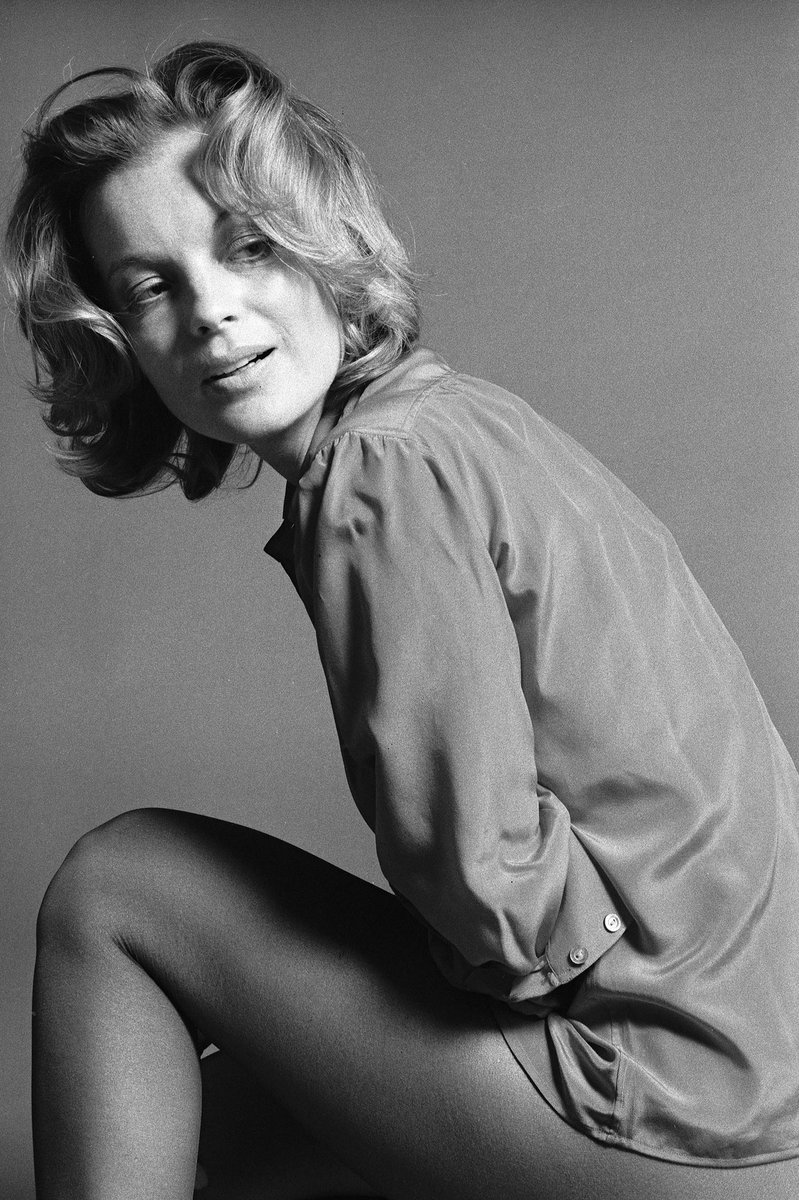 Romy Schneider in a prompt studio session with photographer Eva Sereny in R...