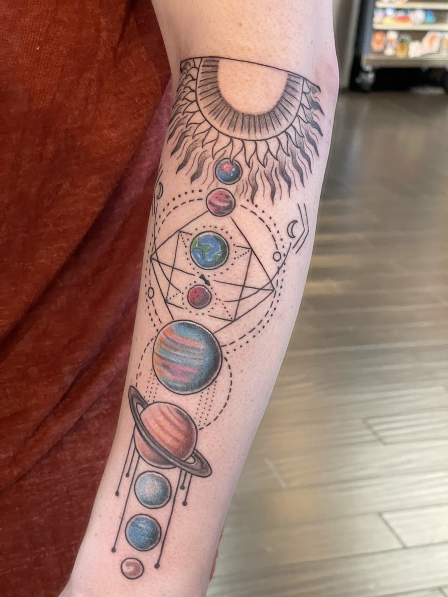 JDubDev's tweet photo. Once again my tattoo artist Ryan killed it!
#FutureMartian #GoingToSpace #YesIIncludedPluto https://t.co/7Q2QsWyNu5