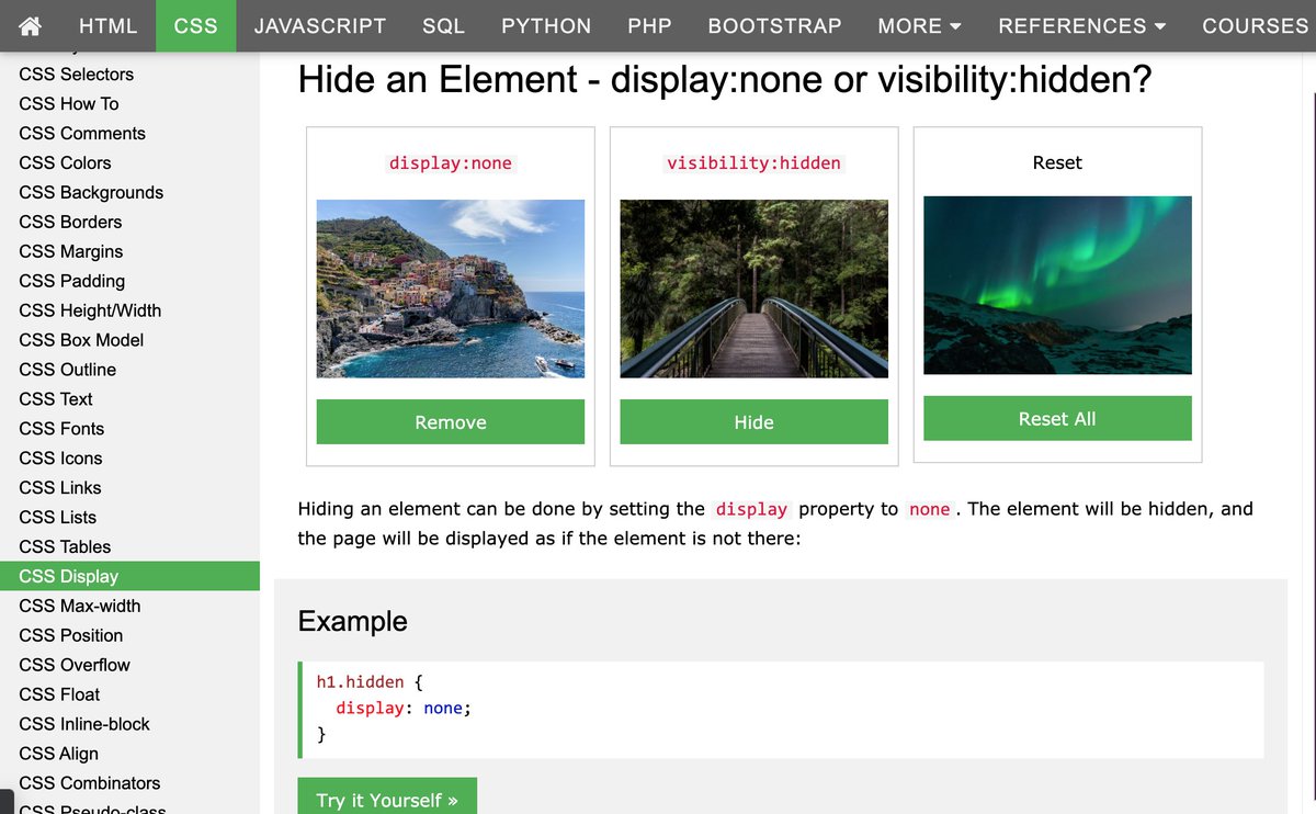 aliciaviera's tweet image. #Day93 of my #100DaysOfCode! Started the #CSSDisplay section in the #W3Schools Tutorial - Learning as much as I can before heading back to the #freeCodeCamp &quot;Responsive Web Design Certification&quot; projects #JustForFun #CSS #WomenWhoCode #FeelingAccomplished