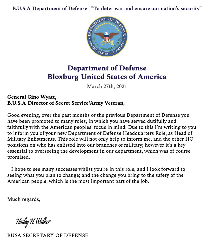 The DOD has rolled out the following promotions 📋⚔️