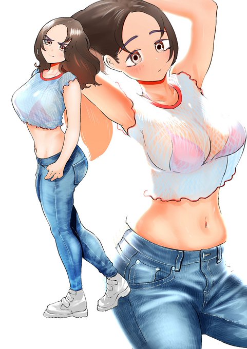 リクエスト
瘦せてる藍さんのへそ出しルックの絵 