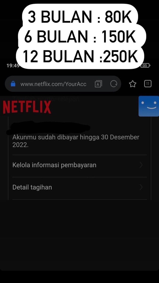 fitryclothes's tweet photo. netflix terpercaya https://t.co/gwOUxDg3qe