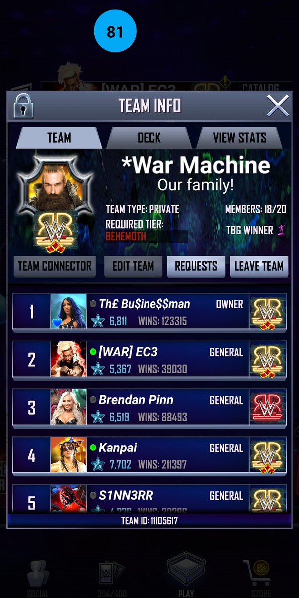 EC3onSC's tweet image. We are still looking for new members! RR21 or higher tier. 210 RTG, 10 RD, Max TBG with no lost attacks. DM me or @stabologlou for more info! #WWESuperCard #WWESC #SuperCard