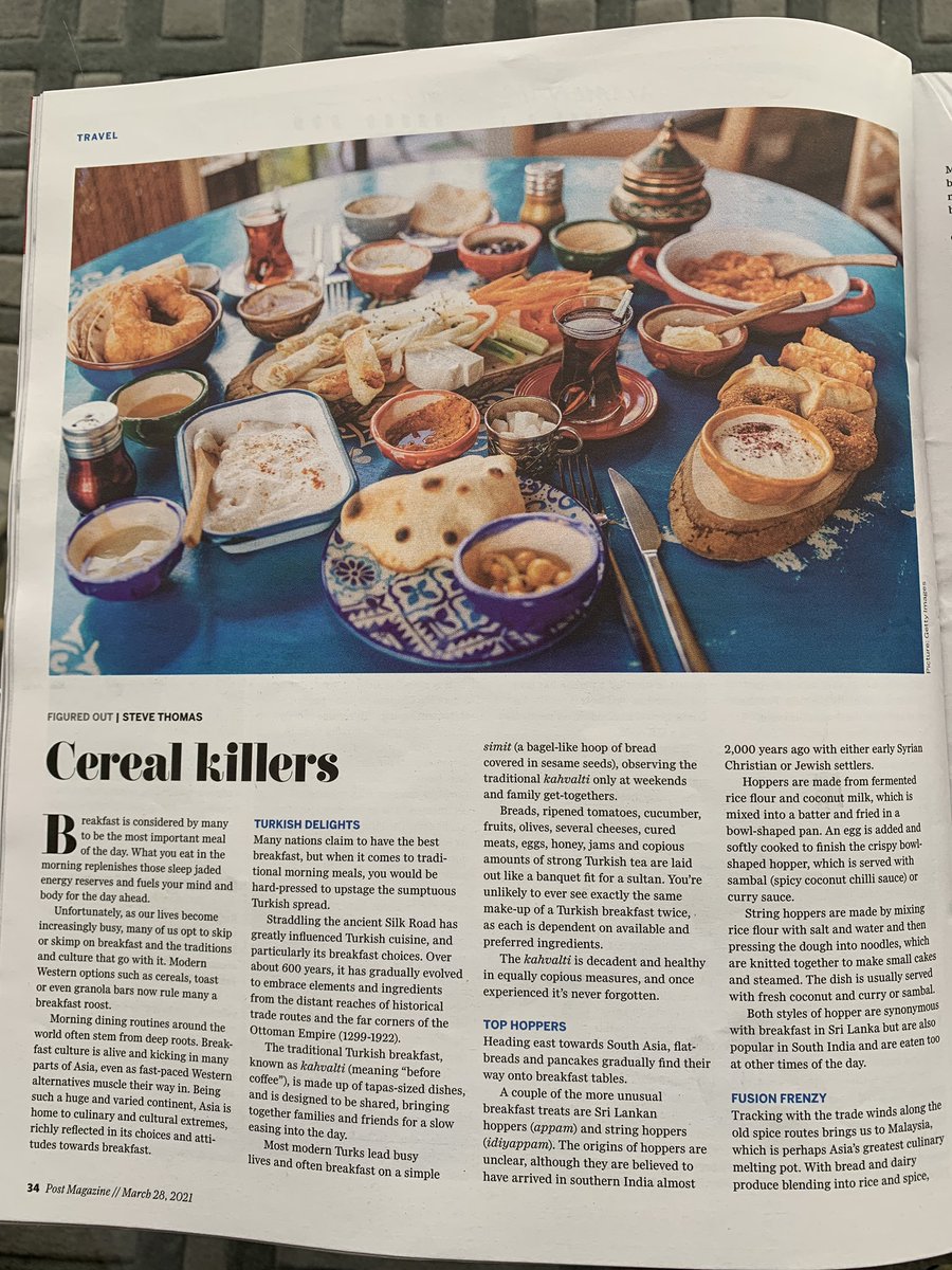 TC_HongKongBK's tweet photo. An appetizing piece today in the Post Magazine of @SCMPHongKong. There is no better way to start a day than a delectable and mouth-watering Turkish Breakfast... 🧿 🥯 🍳 🇹🇷 Have a great and savory Sunday! #scmp #postmagazine #Turkish #breakfast https://t.co/p6bkRZ3Yyh