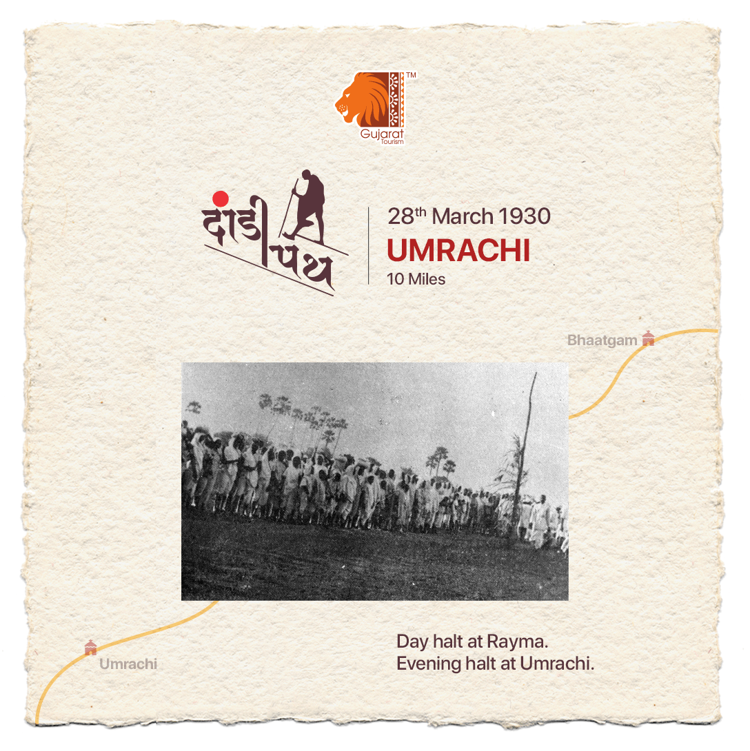 GujaratTourism's tweet photo. Day halt at Rayma.
Evening halt at Umrachi.

#Gujarattourism #Dandi #Satyagraha https://t.co/3MaadU1QuH