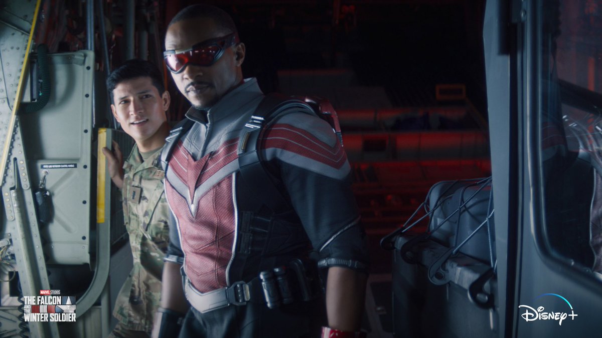 DisneyPlus's tweet photo. Sam has a plan ✔️ Have you streamed the second episode of @MarvelStudios' The Falcon and The Winter Soldier on #DisneyPlus yet?! #FalconAndWinterSoldier https://t.co/XwHo2PiqHO