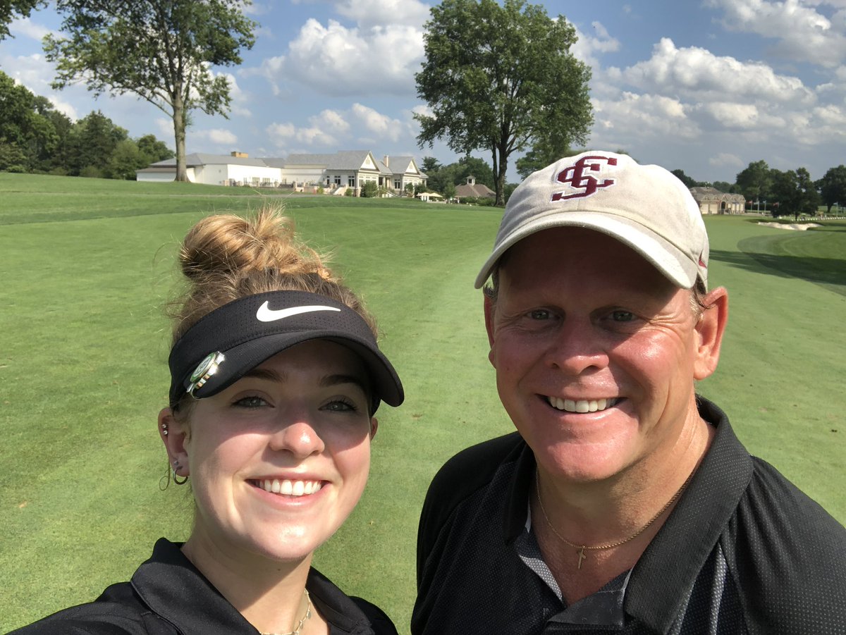 sarahbusey7's tweet photo. no better views than a golf course.. good thing my caddy and I are always camera ready @Busey_JB2 #hiremewsga #1golfinternship https://t.co/TDybLVauqp