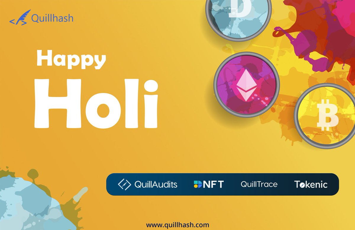 QuillHash wishes everyone a happy Holi 2021.

We wish this Holi brings colors of happiness to everyone life!

#Holi2021 #happiness #HappyHoli2021 #HappyHoli #Blockchain