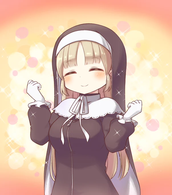 満面の笑みで気合を入れるクレアさん #描いたよクレアさん 