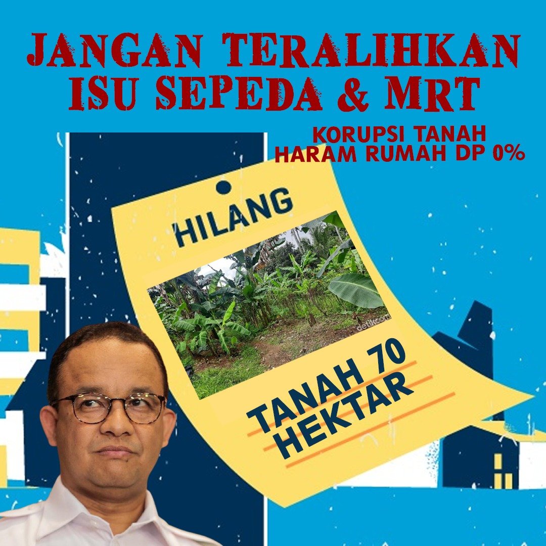 Sompil8's tweet photo. Ungkap korupsi tanah untuk rumah DP nol persen
Gabenernya Preeet https://t.co/WDVbxpv2wI