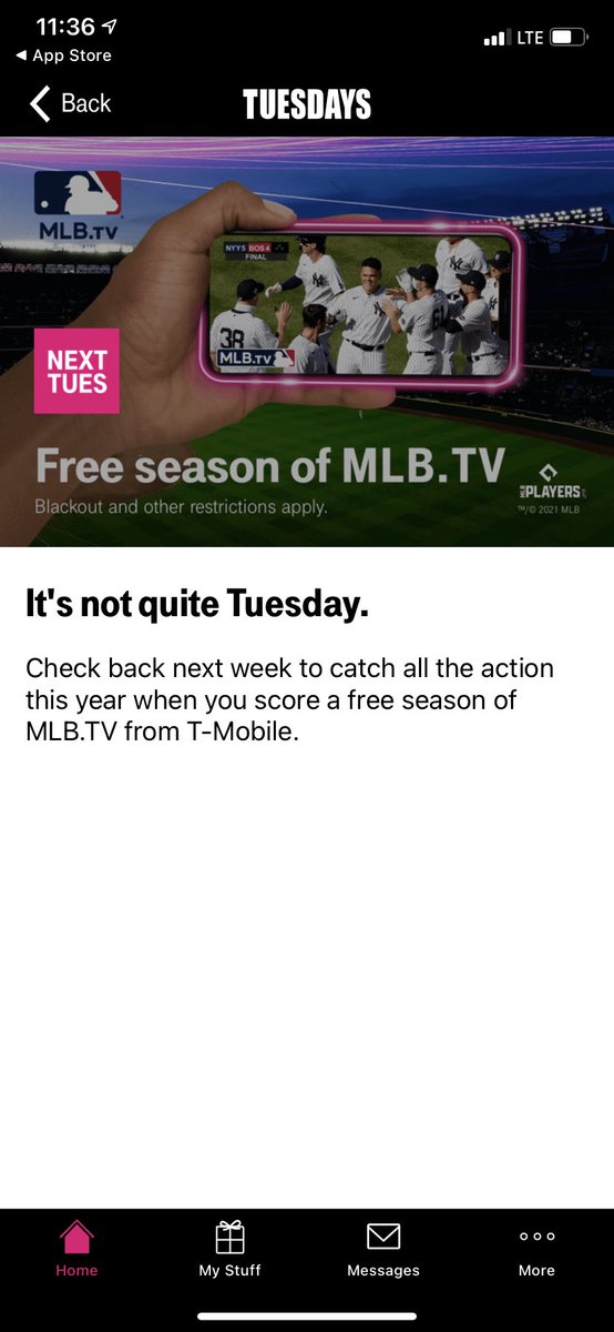 trhubbs's tweet photo. You know I will.
#TMobileTuesdays
#mlb
#mlbtv
#MLBatbat
#tmobile
#uncarrier https://t.co/5vrKz5nLk4