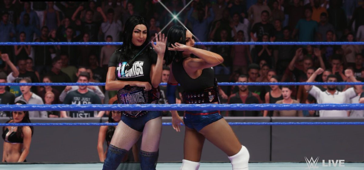 floydbanks2k26's tweet photo. The #IIconicDuo of the #FourHorsewomen.
#WomensTagTeamChampion
@BillieKayWWE & @PeytonRoyceWWE,
#TheIIconics
With custom-made #Austrailia based #WomensTagTitles gifted by Charlotte
#XBoxShare #WWE2K19 #CAC #UniversalMode #FantasyBooking #FourHorseWomenSaga
#WWE2K19 #XBoxShare https://t.co/a53jN4CV1E