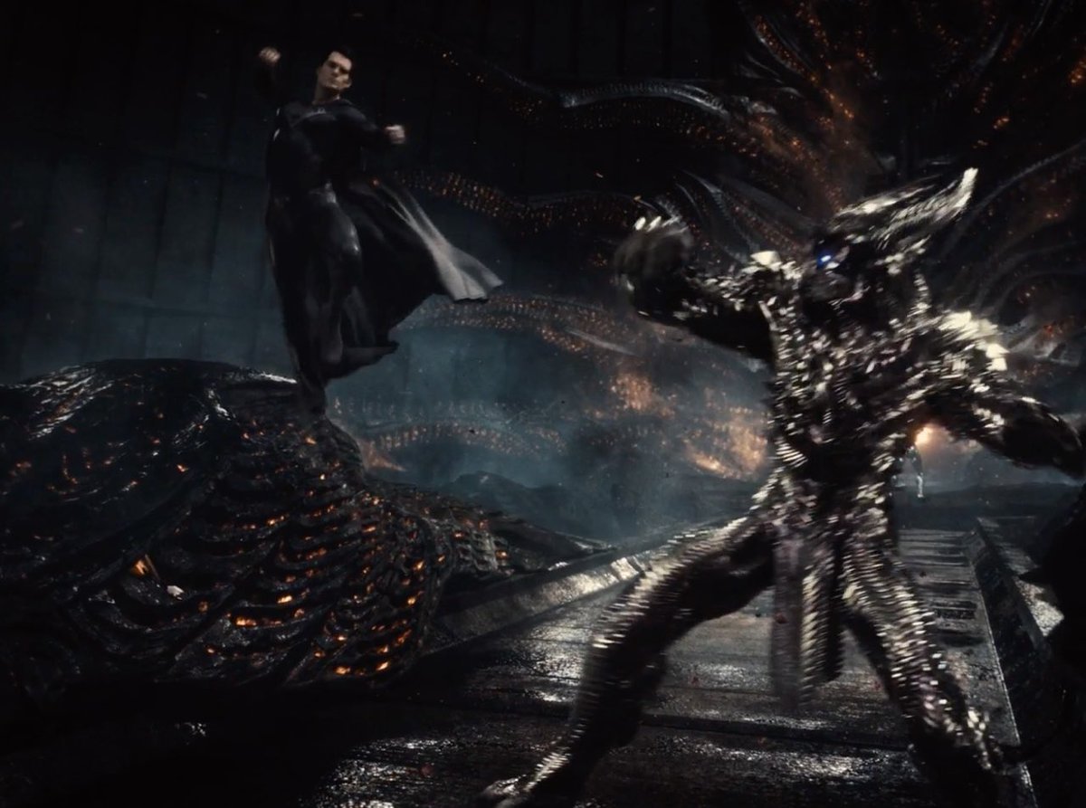 DaveBlass's tweet photo. Watching #JusticeLeagueTheSnyderCut and the changes are massive.  The entire tone of the film has been changed from the color palate to the visceral action.  Is a different film. @ZackSnyder version is dark and moody but balanced with heart https://t.co/UUFTMjNJxL