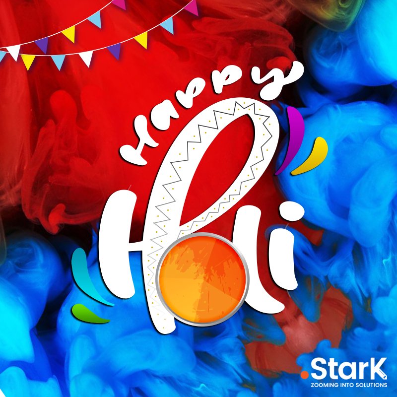 dotstarktech's tweet photo. Let's make a bonfire of our pride, negativity, and envy this Holi. 
Hope God paints the canvas of your life with the best colours and sparkle. 
#DotStark family wishes #HappyHoli to everyone!
Stay safe &amp; healthy
Don't forget to wear mask and keep social distance. 
#HappyHoli2021 https://t.co/Ar46h4bpqw