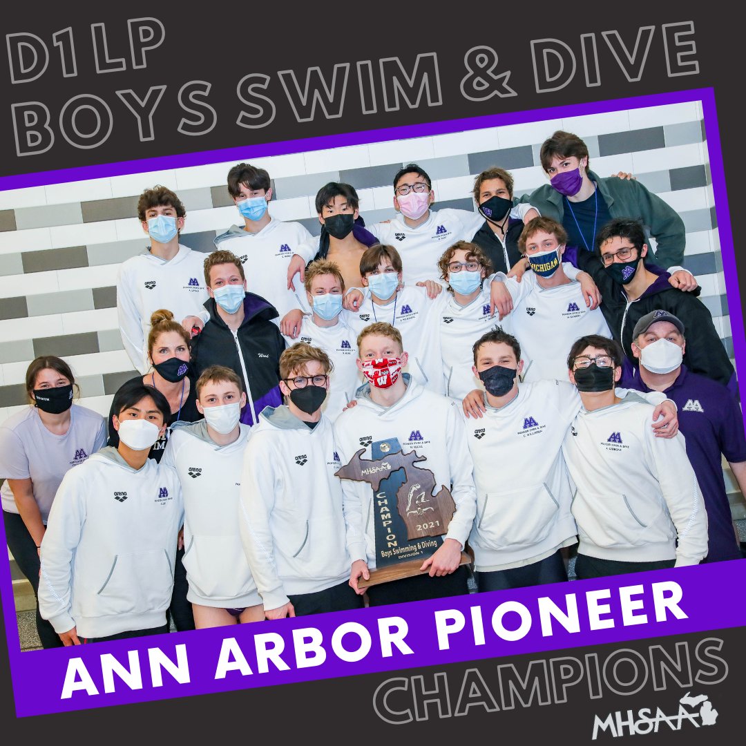 🏊‍♂️ D1 LP BOYS SWIM &amp; DIVE FINAL:⁣⁣⁣
Pioneer Climbs Podium for 16th Time, 1st Since 2009 🏆⁣⁣⁣⁣⁣⁣⁣⁣
➡️ ow.ly/yJC750Ealh6
#congratulations #finals #champions #MHSAA