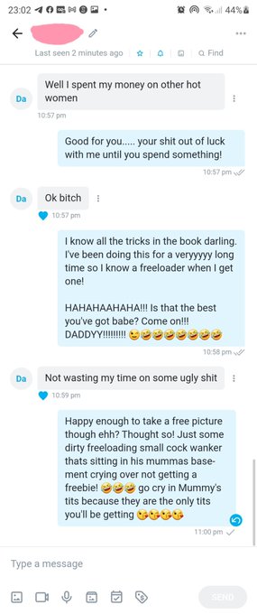 Don't you just love it when freeloaders throw 'insults' at you when they don't get their own way 🤣🤣🤣🤣<a href="/tag/newprofilepic"class="tags"><span>#newprofilepic</span></a>