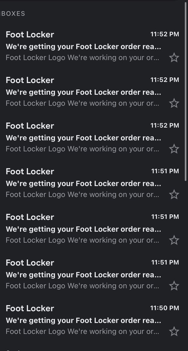 Emails finally starting to roll in.