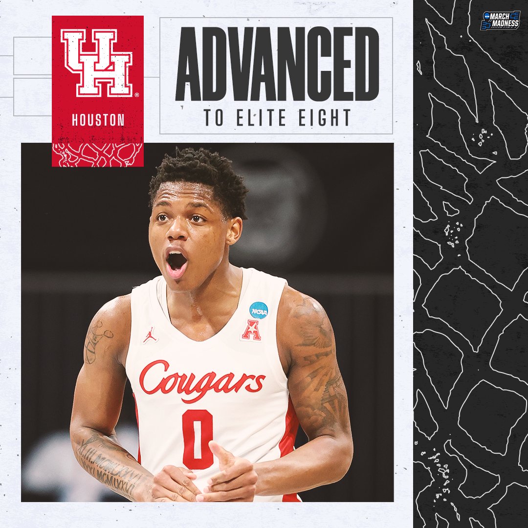 MarchMadnessMBB's tweet photo. HOUSTON IS #ELITE8 BOUND 👀

(2) Houston downs (11) Syracuse 62-46 to advance to the #Elite8! #MarchMadness https://t.co/ZvKQUY26ud