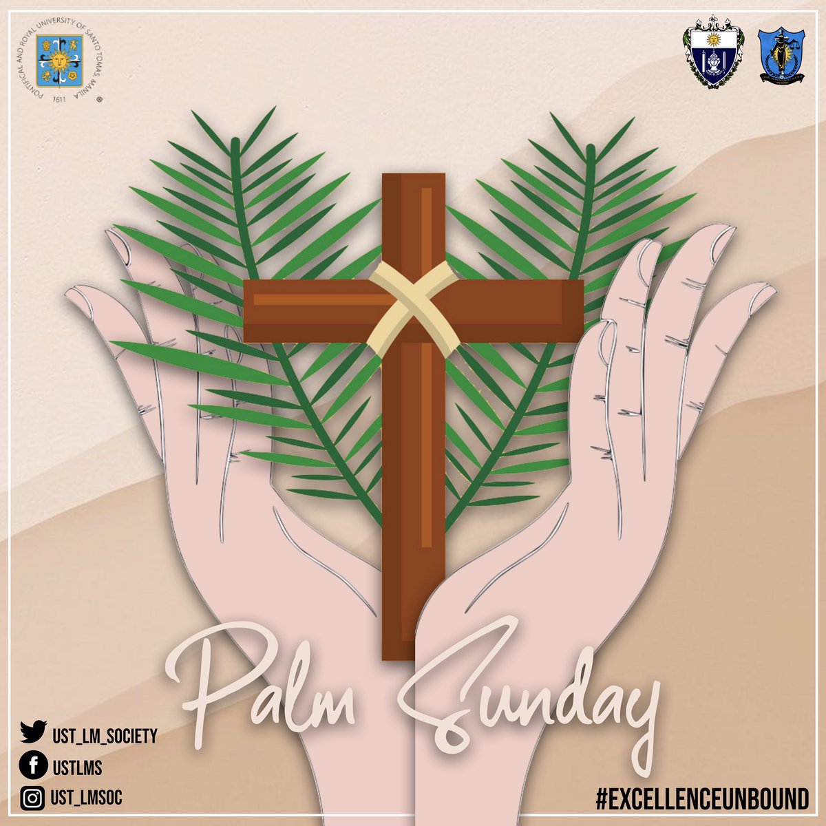UST_LMSOC's tweet photo. “Hosanna, blessed is he that cometh in the name of the Lord, the king of Israel.” (John 12:13)

Palm Sunday celebrates the triumphal entry of Jesus into the city of Jerusalem and marks the beginning of Holy Week.

(1/2) https://t.co/1YCZKw9cva