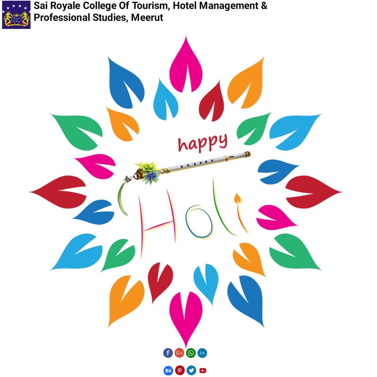 RoyalecollegeHM's tweet photo. May the year ahead be prosperous and happy and every day be as colourful as Holi. Happy Holi 2K21❤
#holi #holicelebration #2021 #royalecollege #sairoyalecollege #royalecollgemeerut #travel #safar #airlines #tourism #hm  #bestcolleges 
#hotelmanagement #hospitality #hotelier https://t.co/4gL6LwgKPU