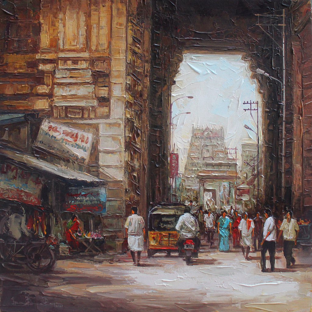 iruvan_karuna's tweet photo. ❤️Srirangam Temple 24x24 in ❤️
#iruvankarunakaran #iruvan #indiantemple #southindiantemple #trichy
#srirangam #srirangamtemple #tamiltemple #tamilnadu #indianstreet #templestreet #indianartist #tamilartist #knifepainting #acryliconcanvaspainting https://t.co/ZNITcyCuC0