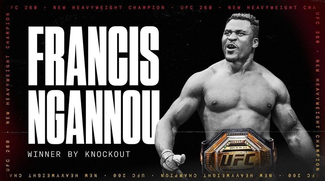 MikeLebourgeoi1's tweet photo. Congratulation Champion @francis_ngannou #francisngannou #UFC260 #ufc #mma #danawhite https://t.co/U8eQlZpoCO