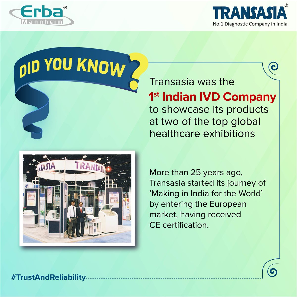 Transasia_1's tweet photo. Transasia is committed to ensuring that people especially in the emerging countries have easy access to affordable diagnostic solutions. Our state-of-the-art products are trusted for their quality & reliability.
#DYK #TrustAndReliability #MadeinIndia #AtmaNirbharBharat https://t.co/fRLDdq3vBQ