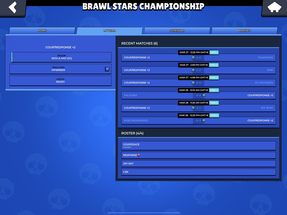 Coupdeace On Twitter 6 0 I Completed The Challenge And Qualified For Monthly Finals Responsebrawl Jaykay 1999 Czk Brawl - epik brawl stars twitter