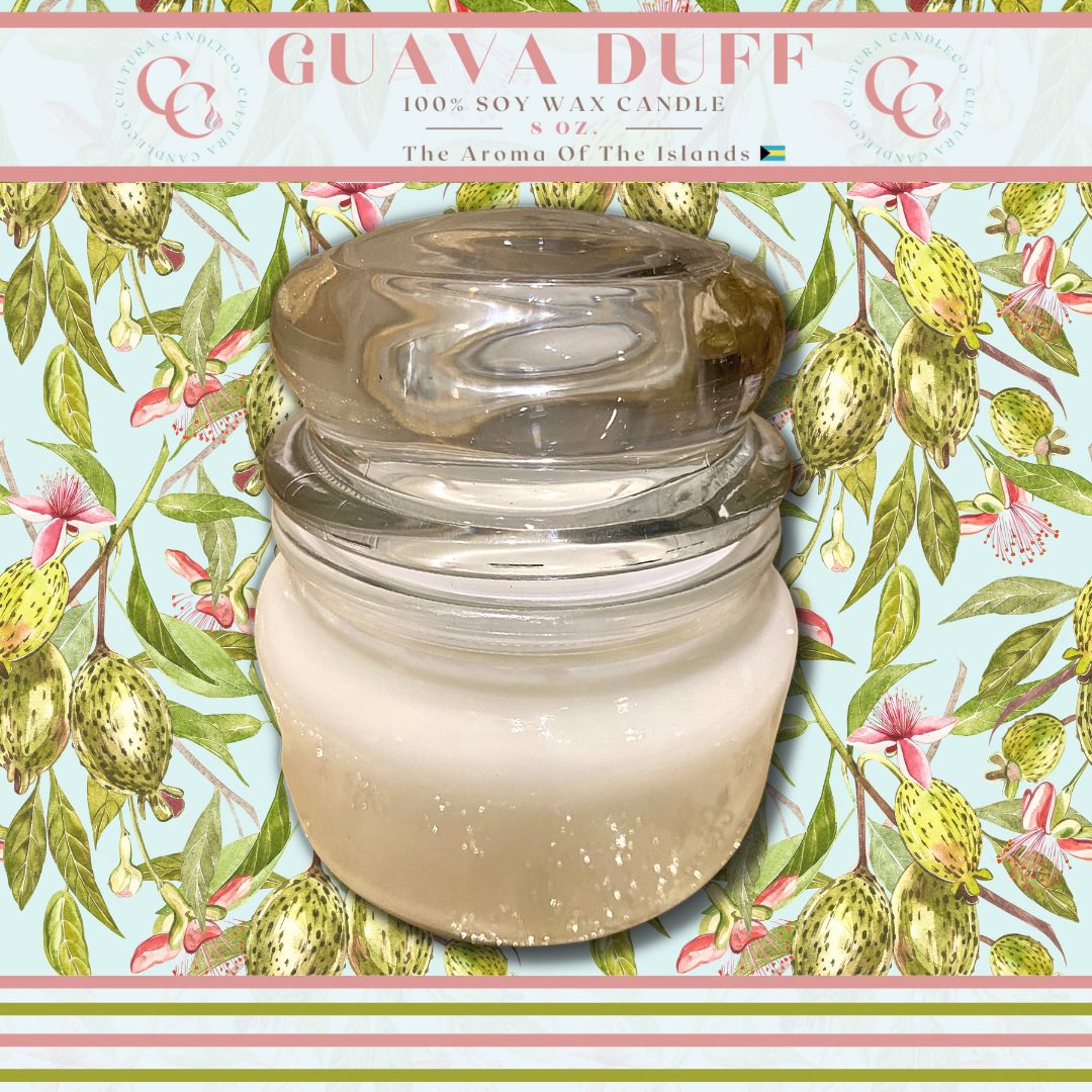 Introducing our ‘Guava Duff’ inspired scented candle! ✨ #Culturacandles #IslandAroma