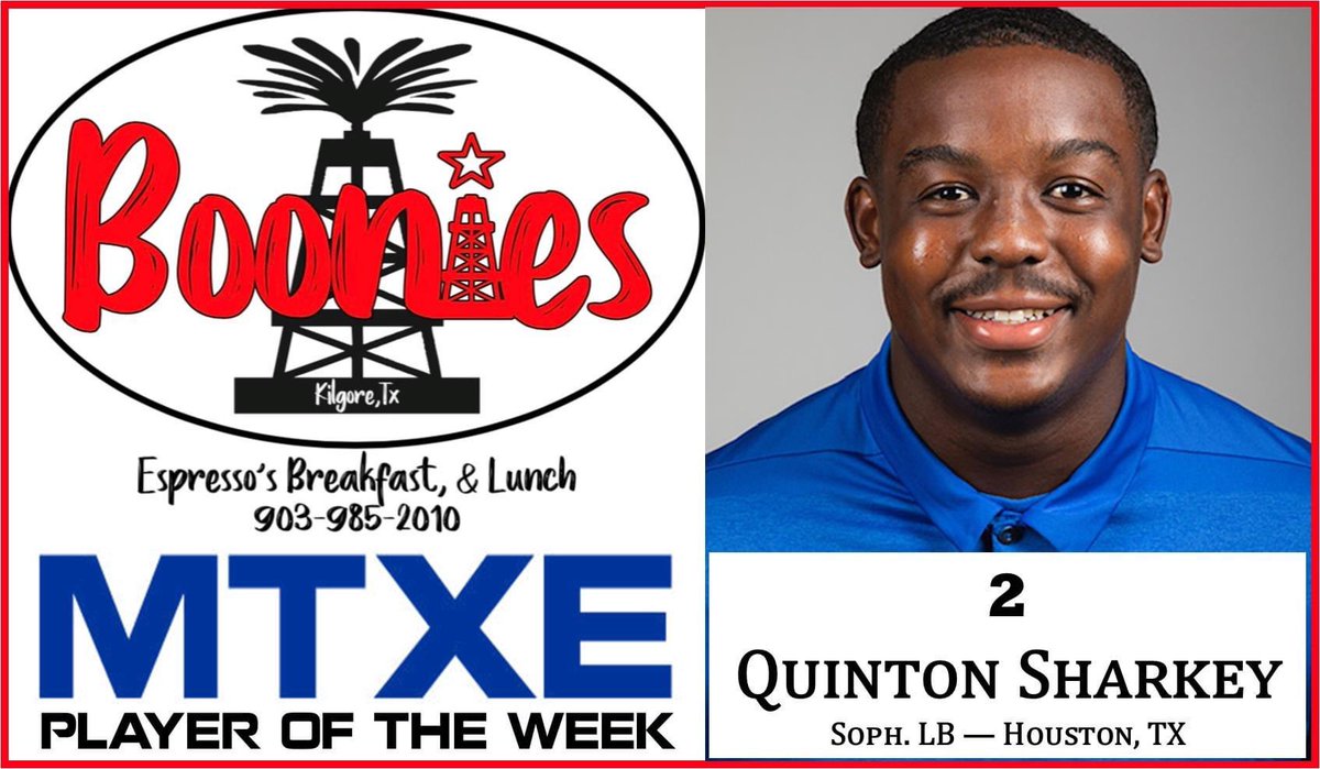JustinAaronUH91's tweet photo. Congratulations to #MTXE Player of the Week @QuintonSharkey4 of @KC_MTXE @DraftDiamonds @JuCoFootballACE https://t.co/vi9PfPcNtq